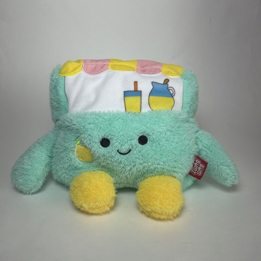 BumBumz LemonadeBumz Larry Lemonade Stand 7.5” Plush Yellow Pink Teal